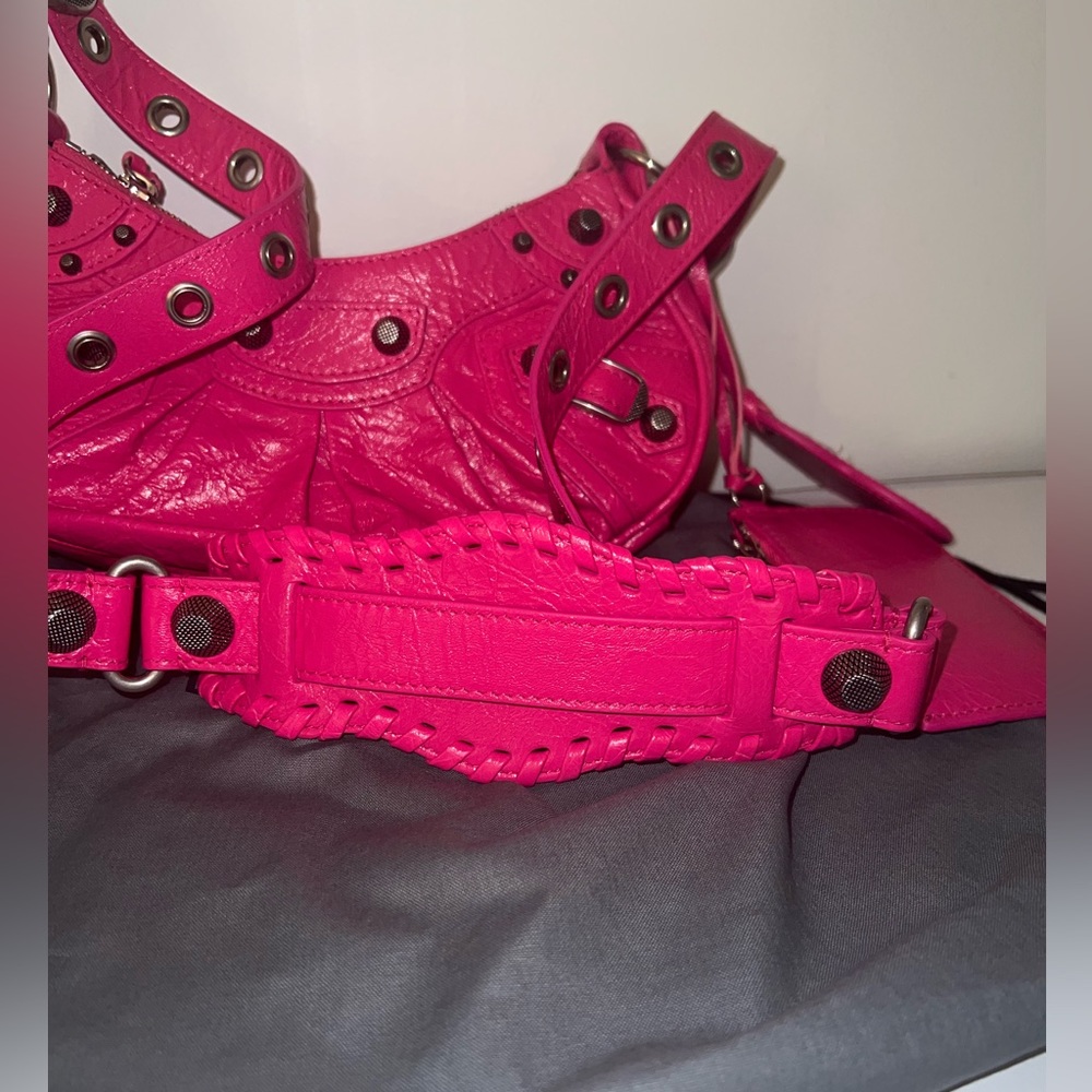 Balenciaga Le Cagole XS Shoulder Bag Purse Extra Small Pink Leather w/ Dust Bag - Picture 8 of 16